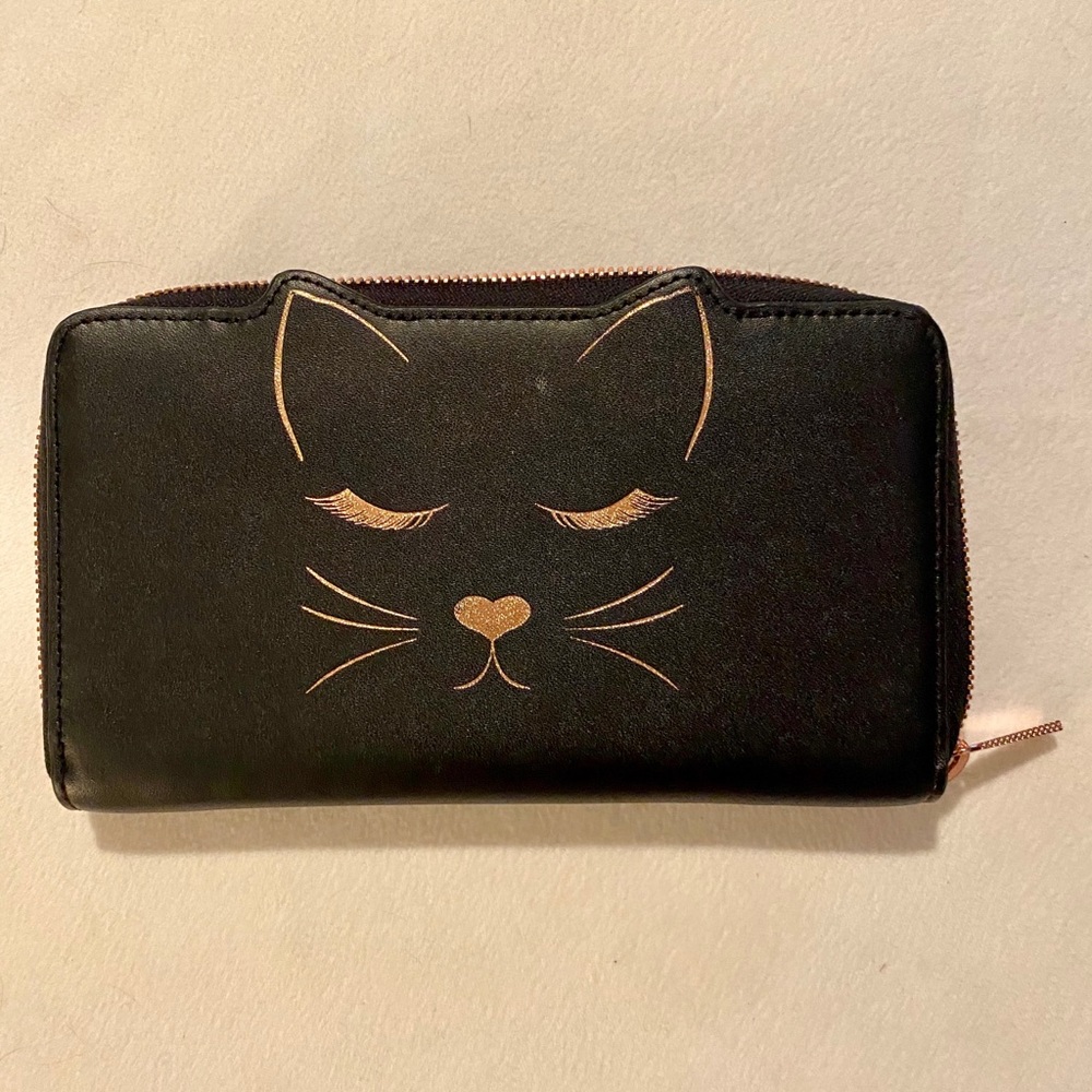Ted Baker black cat wallet
